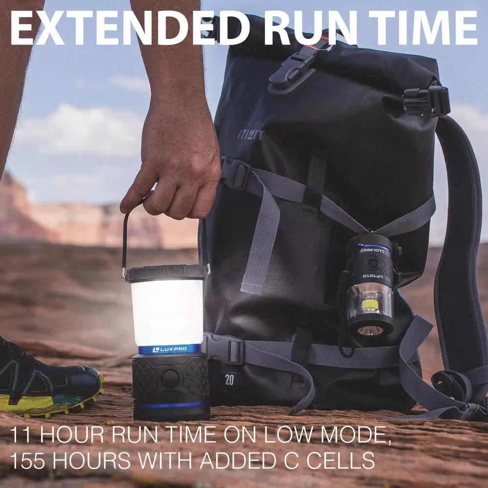 LUXPRO 940 Lumen Dual Power Rechargeable LED Lantern with Power Bank and 360-Degree Diffused Light