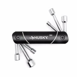 Husky 12-Piece Folding Nut Driver Set, SAE and Metric, with Black Anodized Aluminum Caddie thumbnail 3