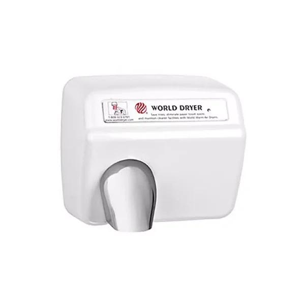 WORLD DRYER White Cast Iron Touchless Automatic Electric Hand Dryer, 2100-Watt