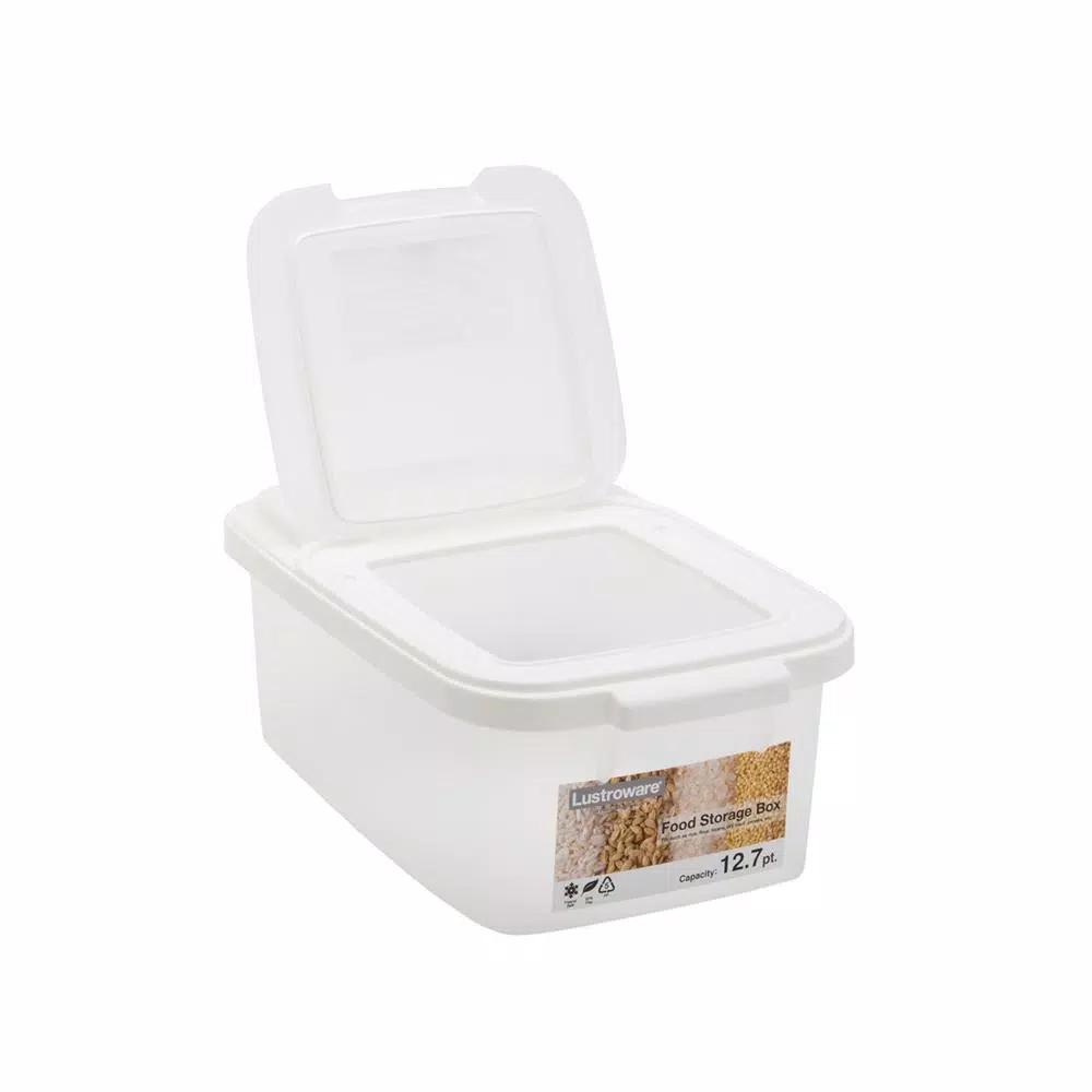 Lustroware Clear Plastic Food Storage Box 2-Piece Set with Airtight Seal