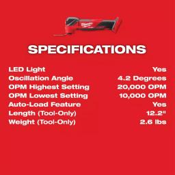 Milwaukee M18 FUEL 18V Brushless Oscillating Multi-Tool (Tool-Only) thumbnail 8