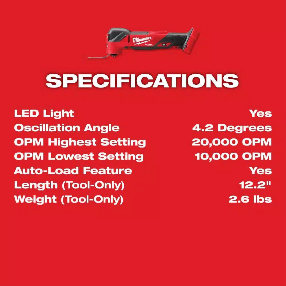 Milwaukee M18 FUEL 18V Brushless Oscillating Multi-Tool (Tool-Only)