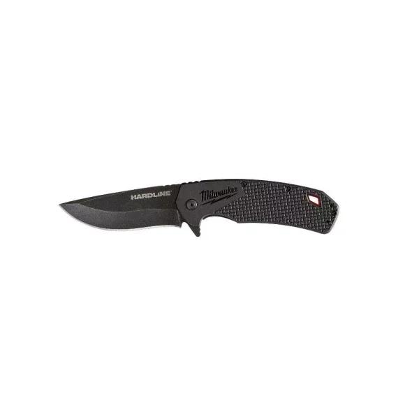 Milwaukee Hardline 3.5 in. D2 Steel Smooth Blade Folding Pocket Knife