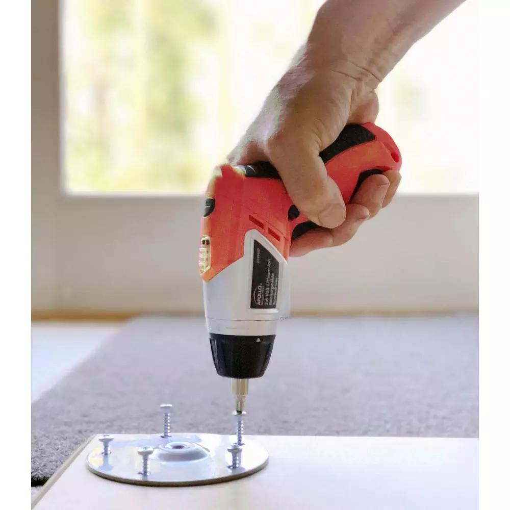 Apollo Tools 3.6V Cordless Electric Screwdriver Kit with 45-Piece Accessory Set