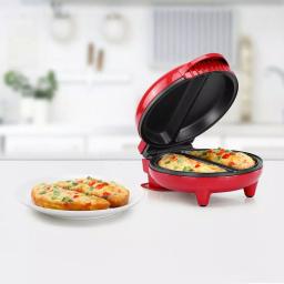 HOLSTEIN HOUSEWARES Holstein 4-Egg Red and Stainless Steel 2-Section Omelette Maker thumbnail 4