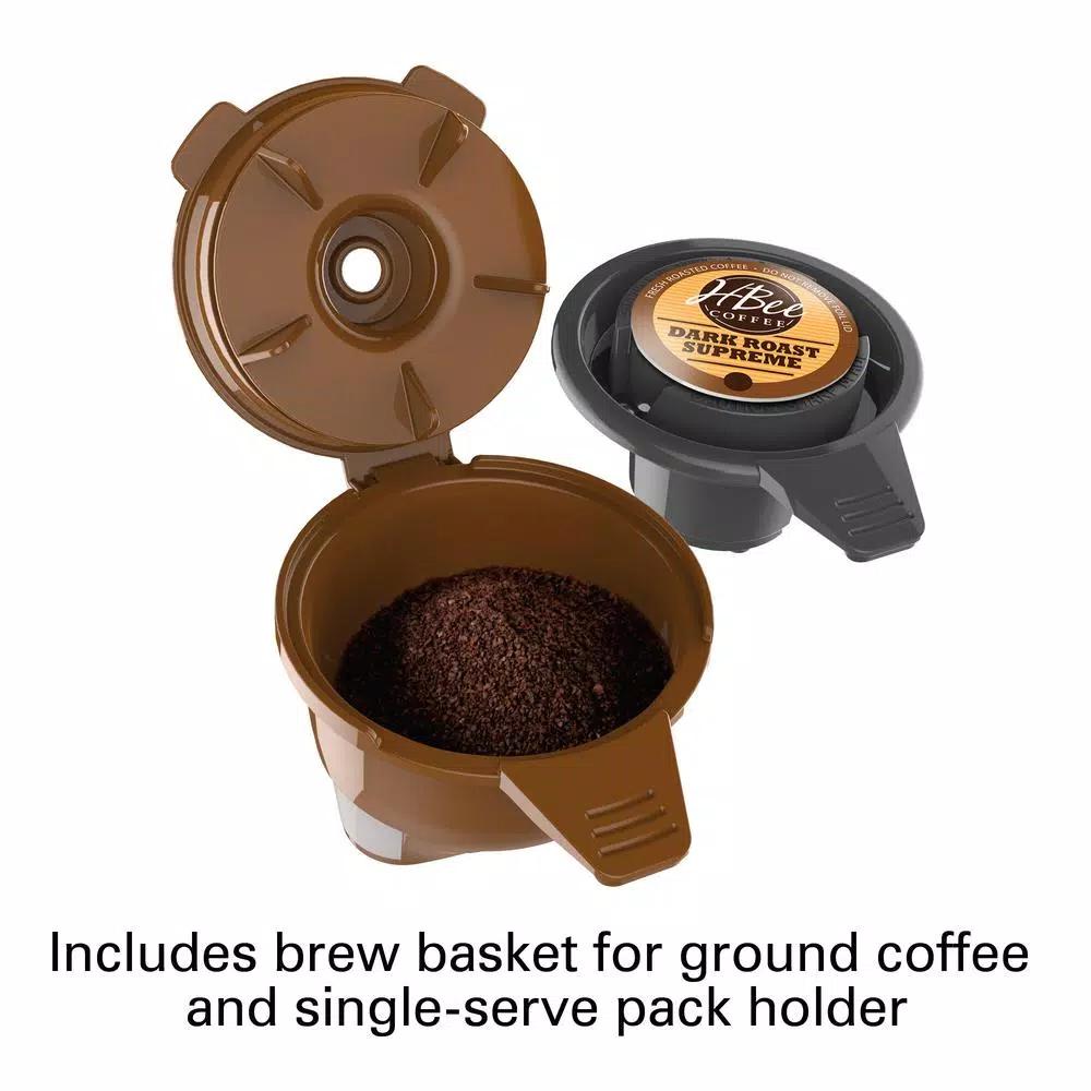 Hamilton Beach FlexBrew Black Single Serve Plus Coffee Maker - Brews Pods or Ground Coffee