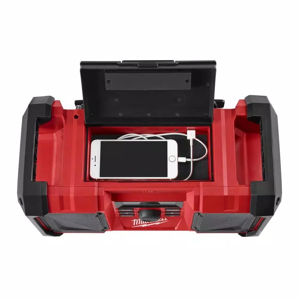 Milwaukee M18 18V Lithium-Ion Cordless Jobsite Radio with INKZALL Marker