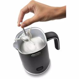 DeLonghi De'Longhi EMF1BK Electric Milk Frother, Matte Black Metal, Hot and Cold Frothing thumbnail 2