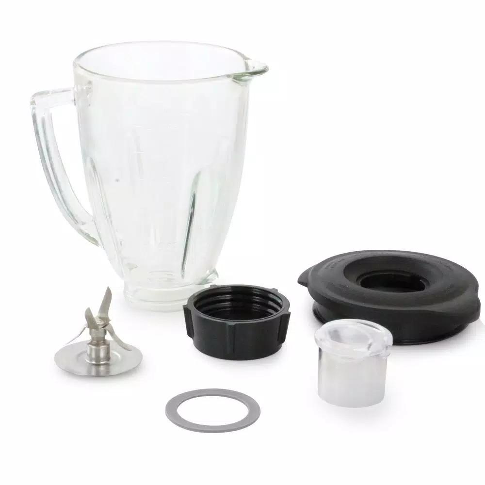 Better Chef 6-Piece 48 oz. Round Glass Blender Jar Replacement Kit for Oster Blenders