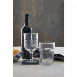 Split P Hammered Glass 10 oz. Wine Glass Set, Clear (Set of 6) thumbnail 3