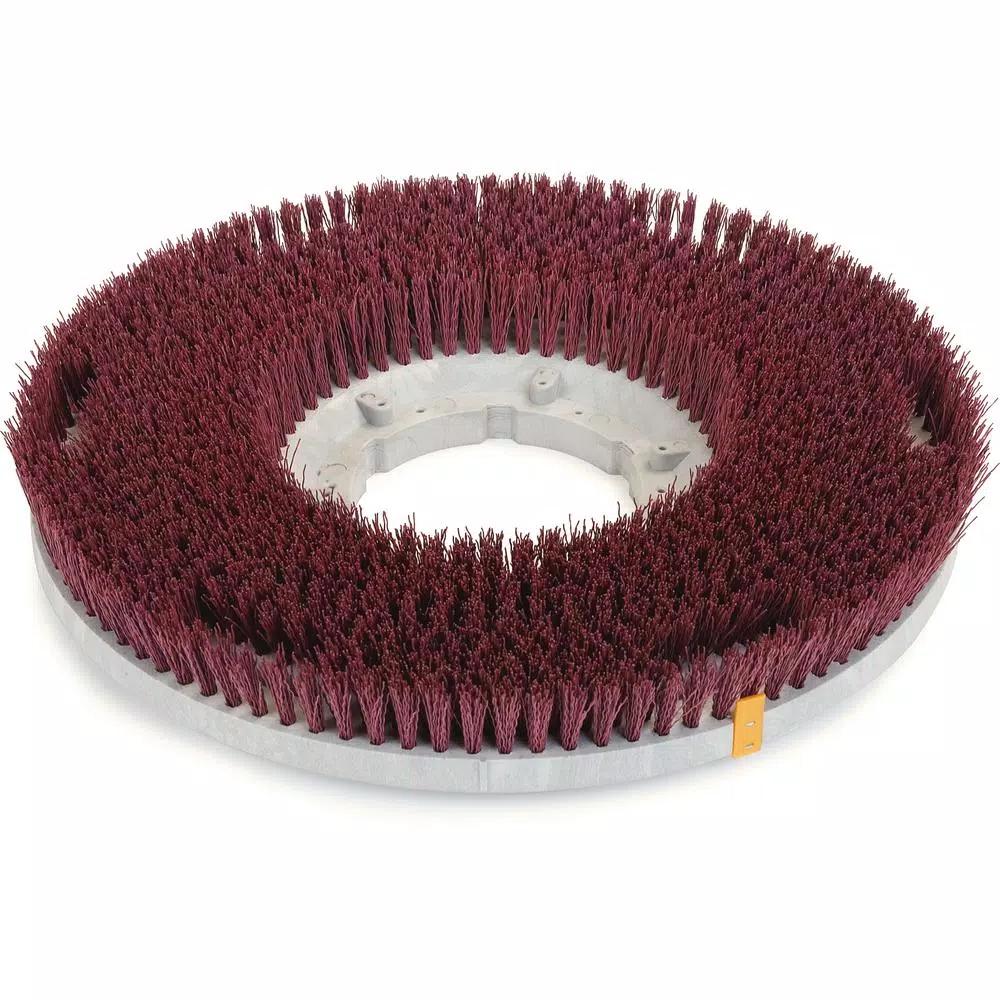 Carlisle Colortech 17 in. Red Medium to Aggressive Scrubbing Rotary Floor Brush