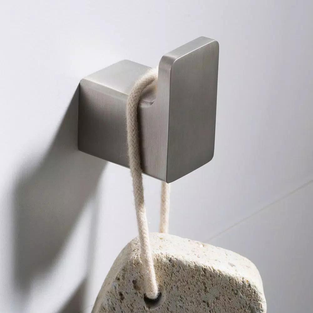 KRAUS Stelios Brushed Nickel Bathroom Robe and Towel Hook