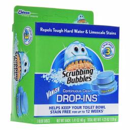 Scrubbing Bubbles Vanish Continuous Clean Toilet Bowl Cleaner Drop-Ins, Blue, 6 Pack thumbnail 3