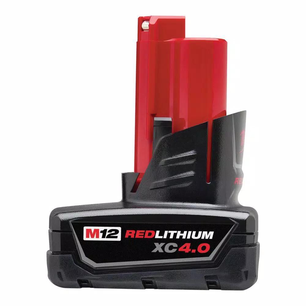Milwaukee M12 12V Lithium-Ion Cordless 3/8 in. Crown Stapler with 4.0 Ah Battery