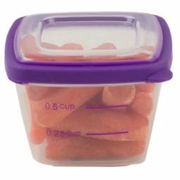 Home Basics 8-Piece Nesting Plastic Food Storage Container Set with Multi-Color Snap-On Lids thumbnail 7