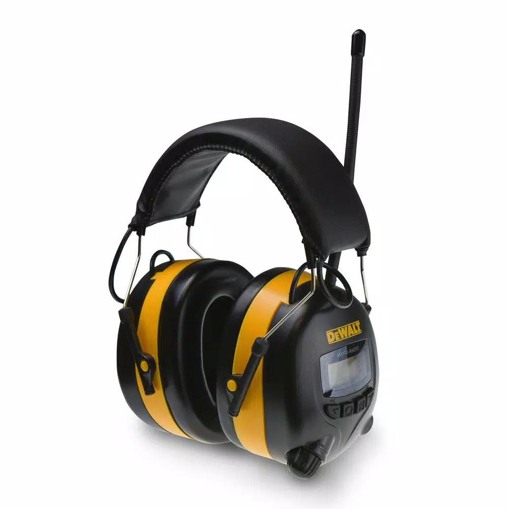 DEWALT AM/FM Digital Tuning Electronic Earmuffs with LCD Display
