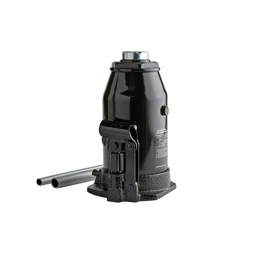 Husky 20-Ton Hydraulic Bottle Jack, 40,000 lb. Capacity, 9.5-17 in. Lift Range