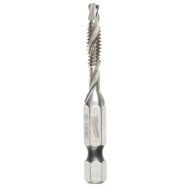 Milwaukee SHOCKWAVE 10-24 UNC Steel Drill Tap Bit, 1/4 in. Hex Shank