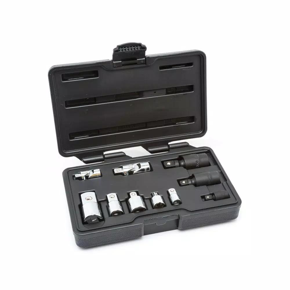 GearWrench 10-Piece Universal Joint and Adapter Set, 1/4 in., 3/8 in., and 1/2 in. Drive
