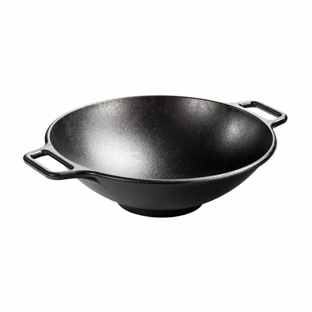 Lodge 14 in. Cast Iron Wok with Dual Loop Handles