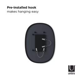 Umbra Hub 24 x 18 in. Oval Modern Framed Wall Mirror - Black thumbnail 7