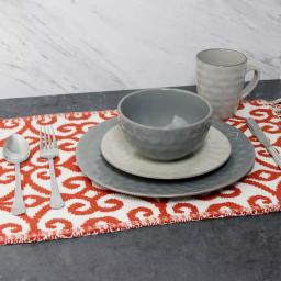Elama Tahitian Grand 16-Piece Blue Stoneware Dinnerware Set, Service for 4 thumbnail 3