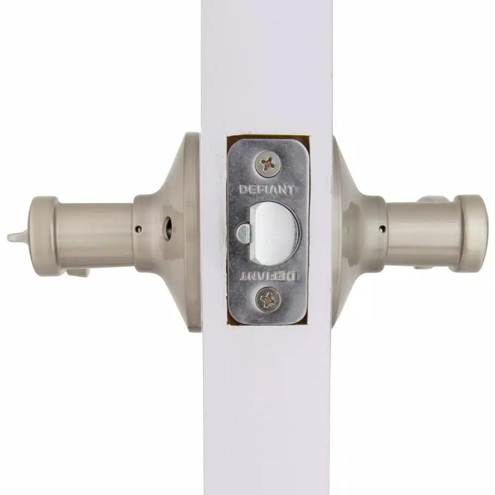 Defiant Scroll Keyed Entry Door Lever, Satin Nickel