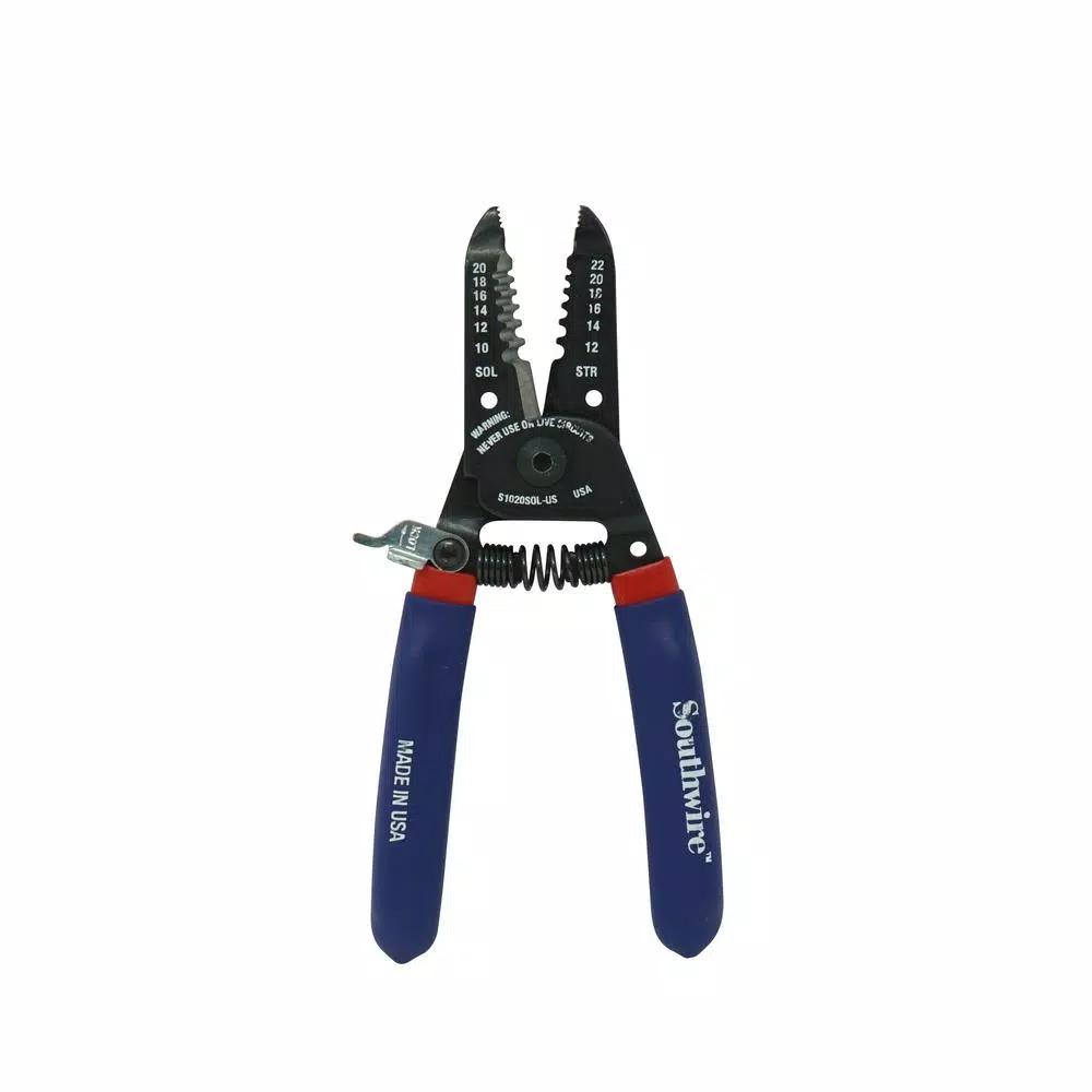Southwire S1020SOLUS Wire Stripper 10-20 AWG & 12-22 AWG Solid Wire, Heat-Treated Steel