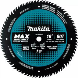 Makita 10 in. 80T Carbide-Tipped Max Efficiency Miter Saw Blade thumbnail 1