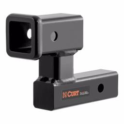 CURT 2" Receiver Raised Hitch Extension Adapter, 4-1/4" Rise, 5-1/4" Extension, 350 lbs Tongue Weight thumbnail 2