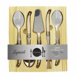 French Home Laguiole 5-Piece Hostess Flatware Serving Set - Faux Ivory thumbnail 2