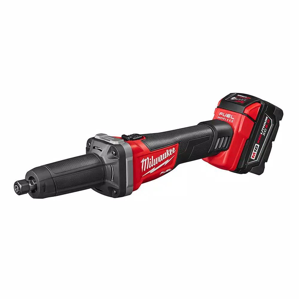 Milwaukee M18 FUEL 1/4 in. Brushless Cordless Die Grinder Kit with Two 5.0 Ah Batteries and Charger