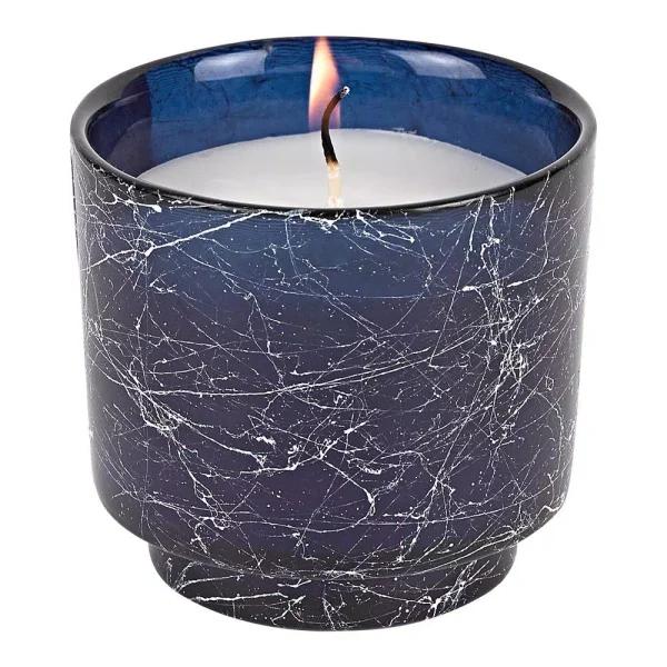 Badash Crystal Badash Handcrafted Cobalt Blue Glass Jar Vanilla Scented Soy Candle