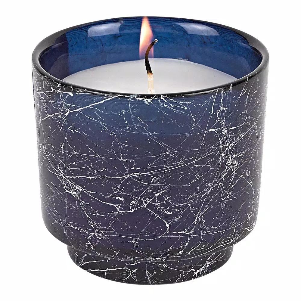Badash Crystal Badash Handcrafted Cobalt Blue Glass Jar Vanilla Scented Soy Candle