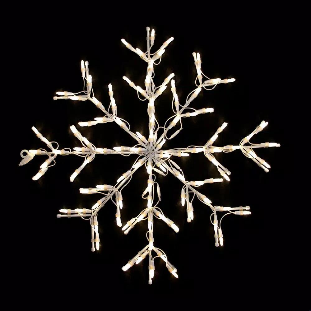 HOLIDYNAMICS HOLIDAY LIGHTING SOLUTIONS 24 in. Classic White LED Snowflake Lighted Holiday Decor