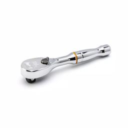 GEARWRENCH 3/8 in. Drive 90-Tooth Compact Head Stubby Teardrop Ratchet, 4-1/2 in. thumbnail 1