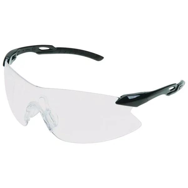 ERB Strikers Eye Protection Safety Glasses, Black Temple with Clear Anti-Fog Lens