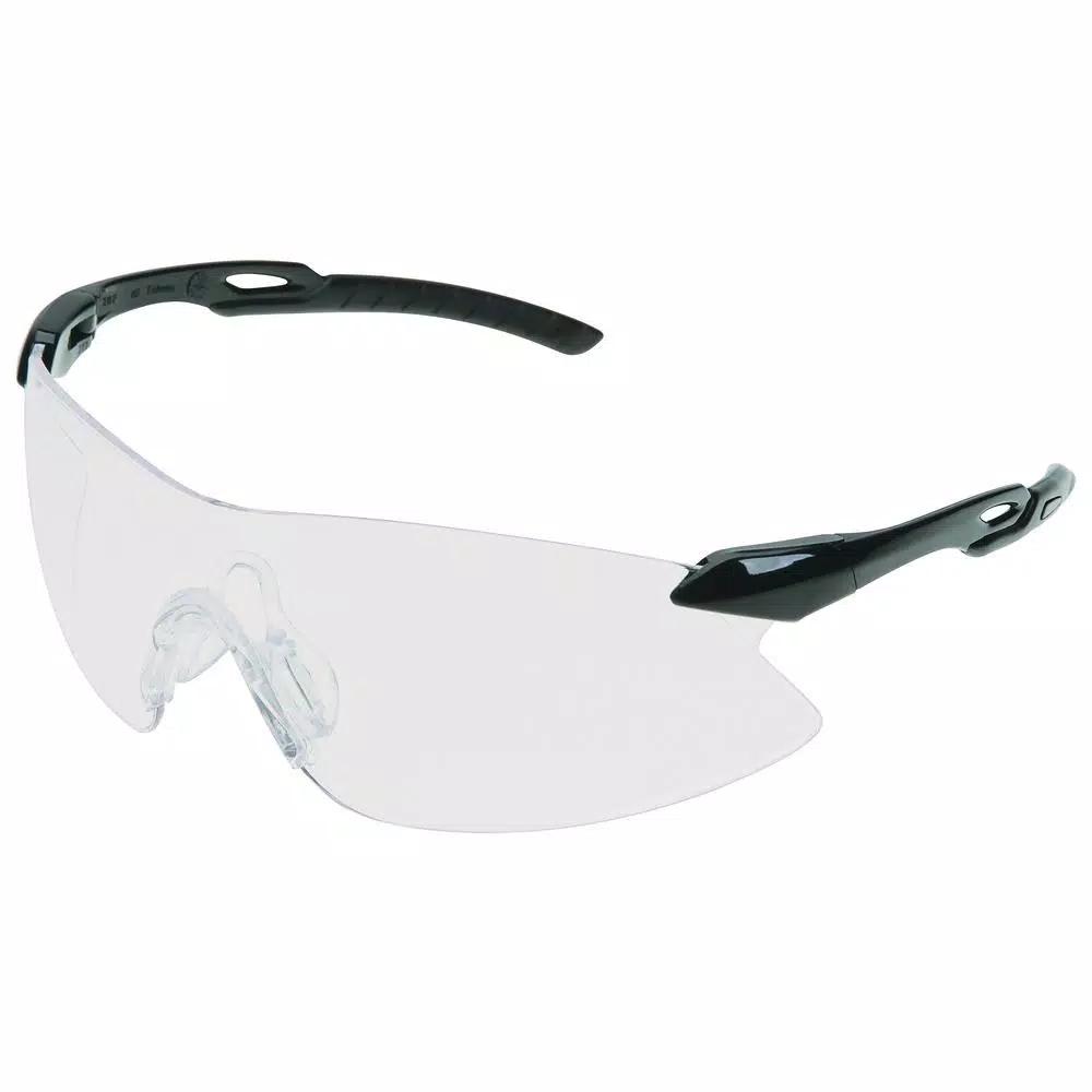 ERB Strikers Eye Protection Safety Glasses, Black Temple with Clear Anti-Fog Lens
