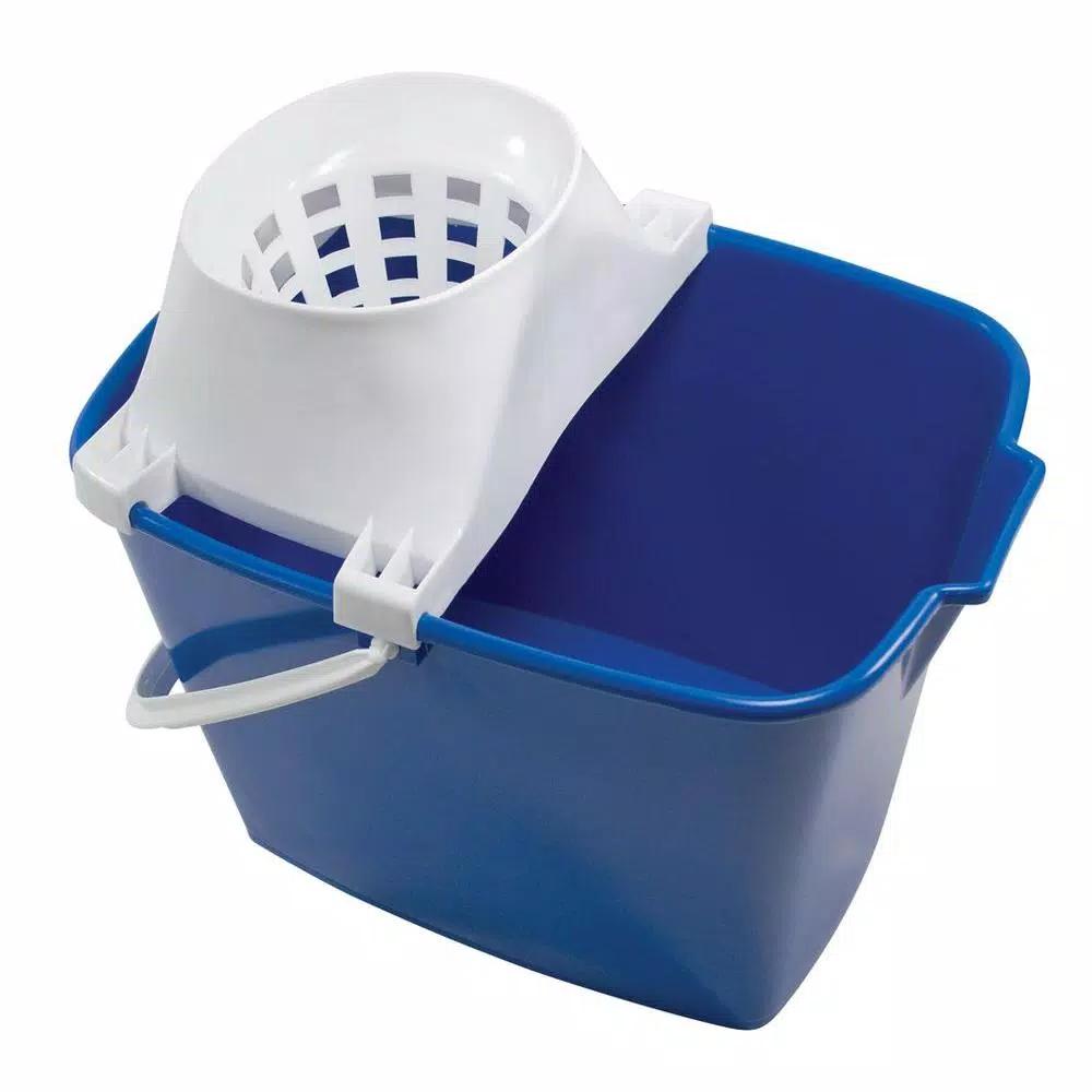 Ti-Dee American Ti-Dee 15 Qt. Rectangular Mop Bucket with Mop Twister, Blue