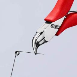KNIPEX 4-1/2 in. Electronics Gripping Pliers with 45-Degree Angled Half-Round Jaws thumbnail 3