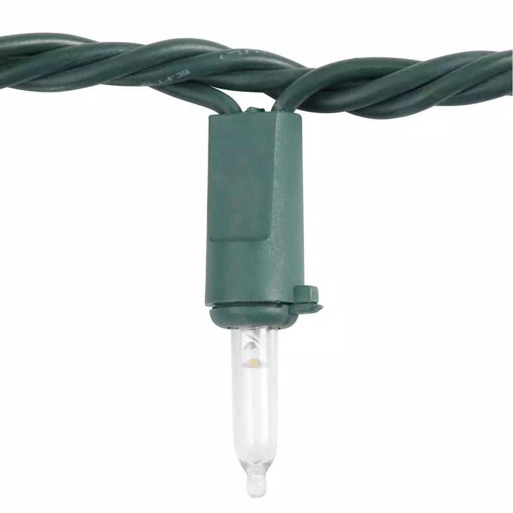 Home Accents Holiday 300-Light Warm White LED Mini Christmas String Lights, Constant-On, Green Wire (Set of 4)