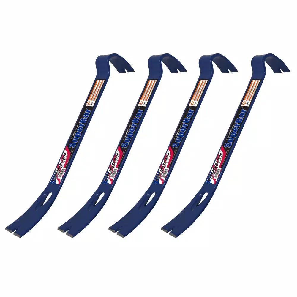 Vaughan 15 in. Flat Bar Pry Bar, 4-Pack