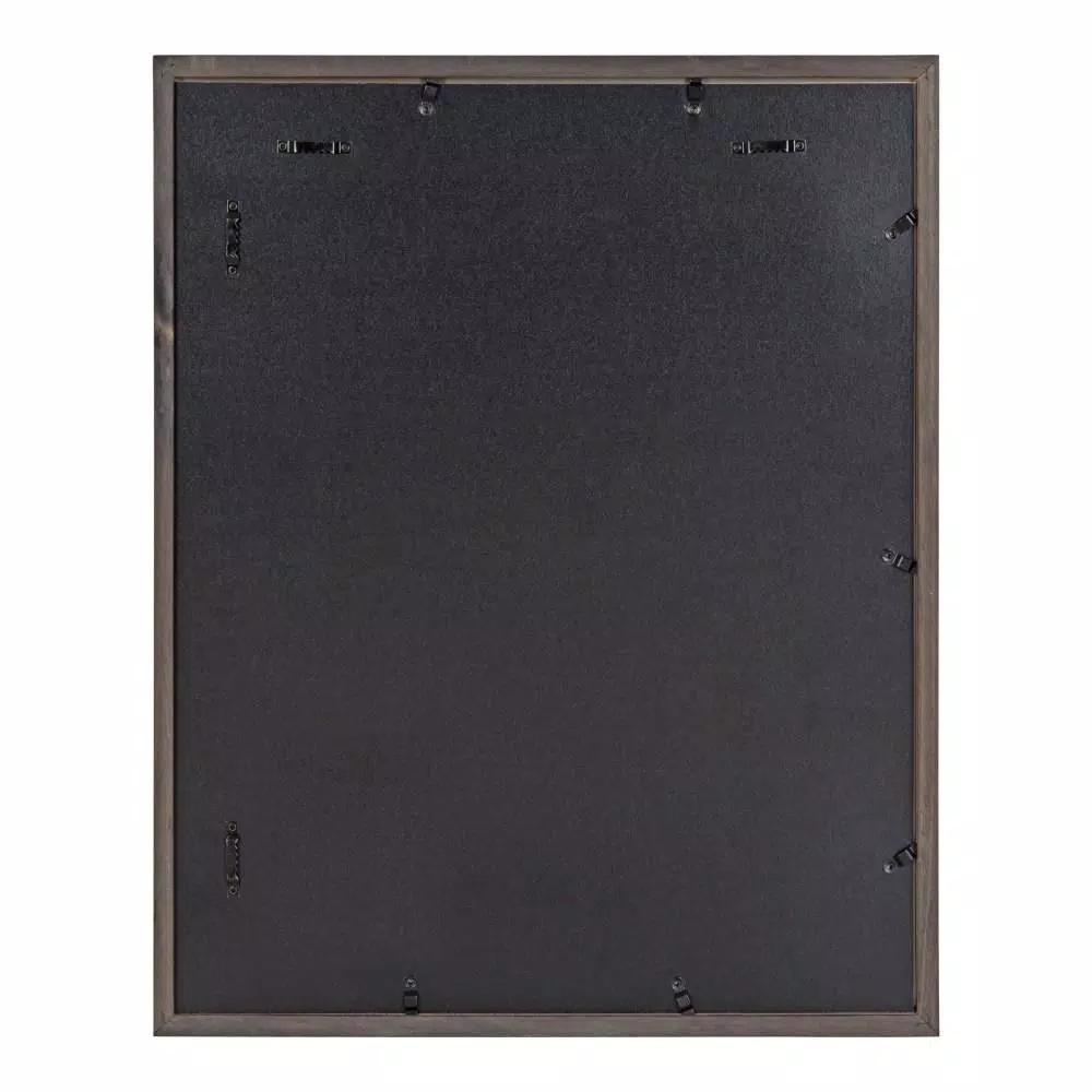 DesignOvation Gallery 16 x 20 Gray Wood Picture Frame with White Mat for 8 x 10 Photos