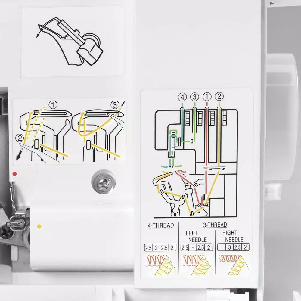 Singer Stylist Serger Sewing Machine with 2-3-4 Thread Capability and 6 Stitch Types