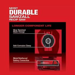 Milwaukee M18 FUEL GEN-2 18V Brushless Cordless Reciprocating Saw (Tool-Only) thumbnail 4