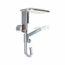 Village Lighting Company Silver Mantle Garland and Stocking Holder 3-Pack - Adjustable Metal Mantle Hangers thumbnail 3