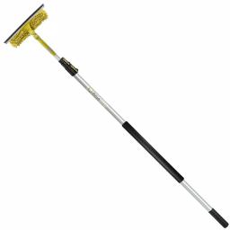 DocaPole 12 ft. Telescoping Window Cleaning Kit with Dual Pivot Squeegee and Microfiber Scrubber thumbnail 1
