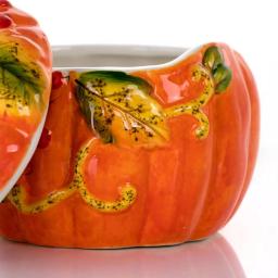 Gibson Home Stoneware Pumpkin Cookie Jar with Lid, Orange thumbnail 7
