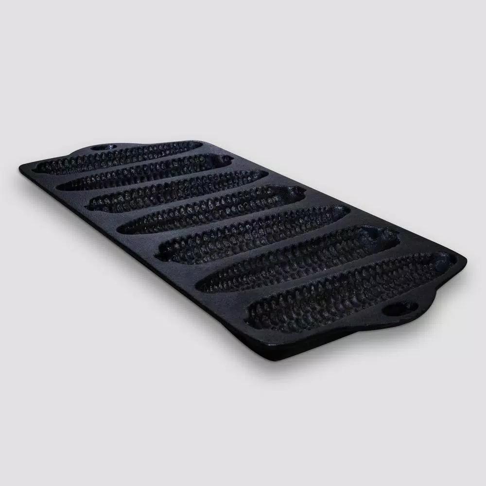 ExcelSteels 12.25 in. Cast Iron Corn Shaped Bread Baking Tray