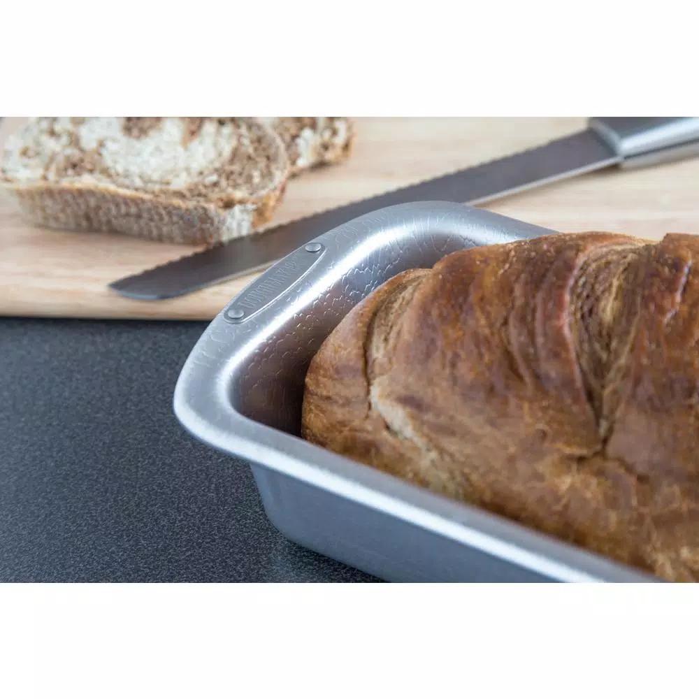 Doughmakers 8.5 x 4.5 in. Heavy Duty 16 Gauge Aluminum Loaf Pan with Patented Pebble Pattern